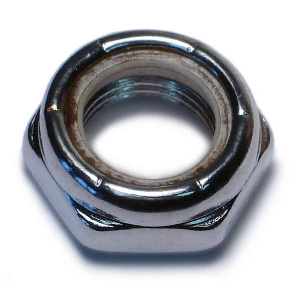 Midwest Fastener Lock Nut, 5/8"-18, Steel, Chrome Plated, 10 PK 30157